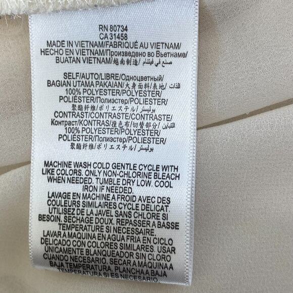 BCBGeneration Ivory Placket Henley Long Sleeve Blouse Top - Picture 10 of 10